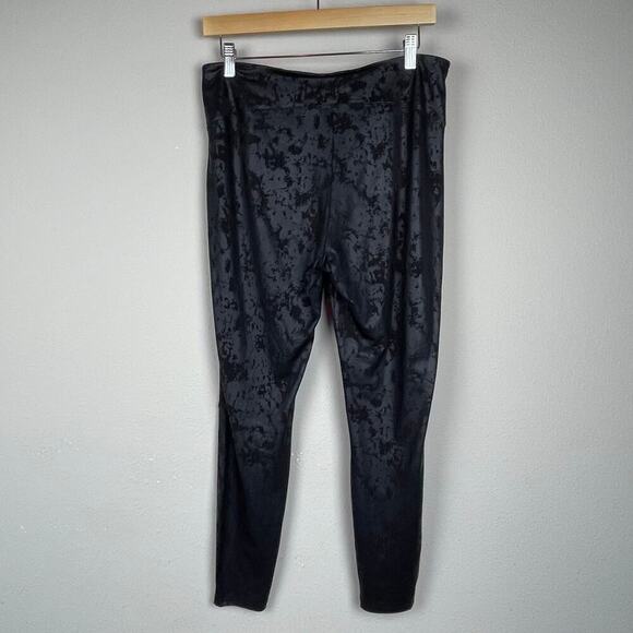 Joseph Ribkoff Size 12 High-Waist Leggings – Black Crackled Pattern, Stretch - Picture 4 of 6